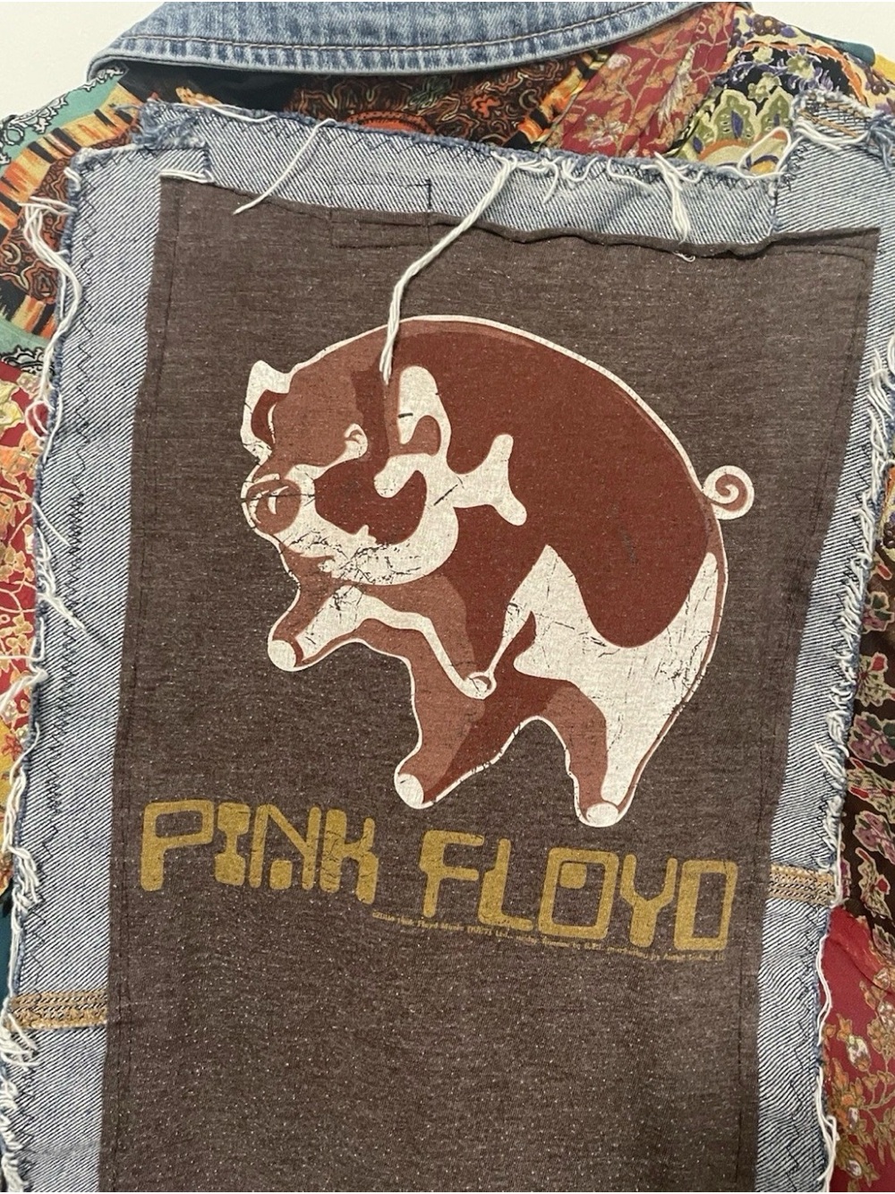 Pink Floyd Patchwork Denim Jacket for Women - Picture 7 of 15